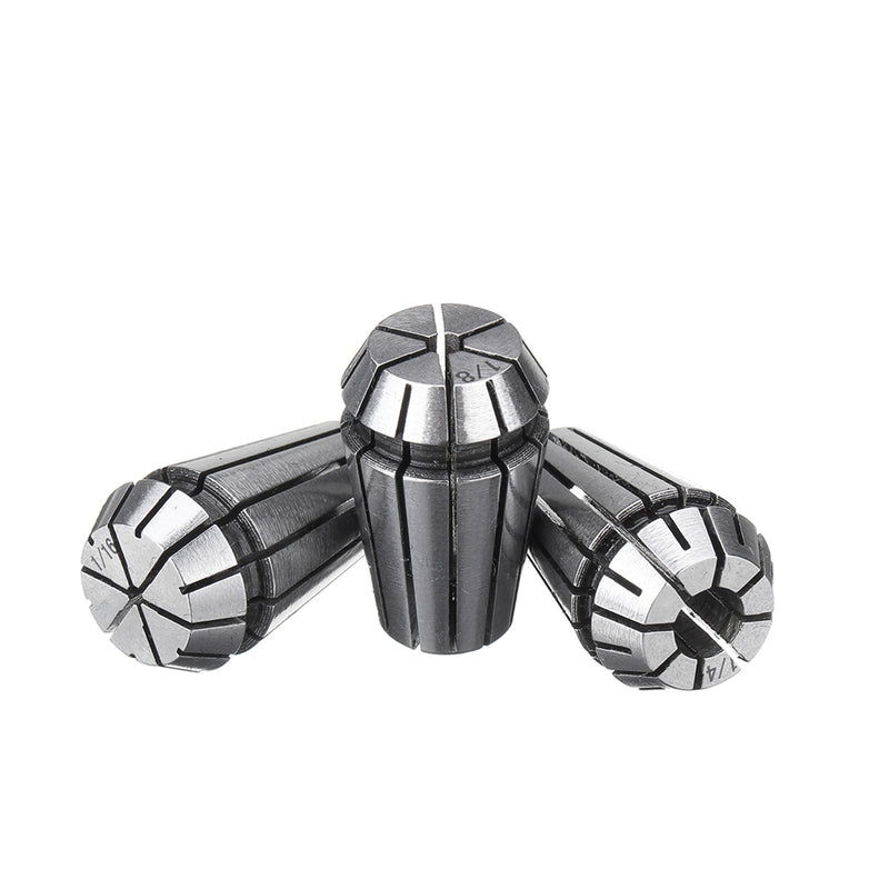 3pcs ER16 1/16 1/8 1/4 Inch Spring Collet Set For Engraving Machine Milling Lathe Tool