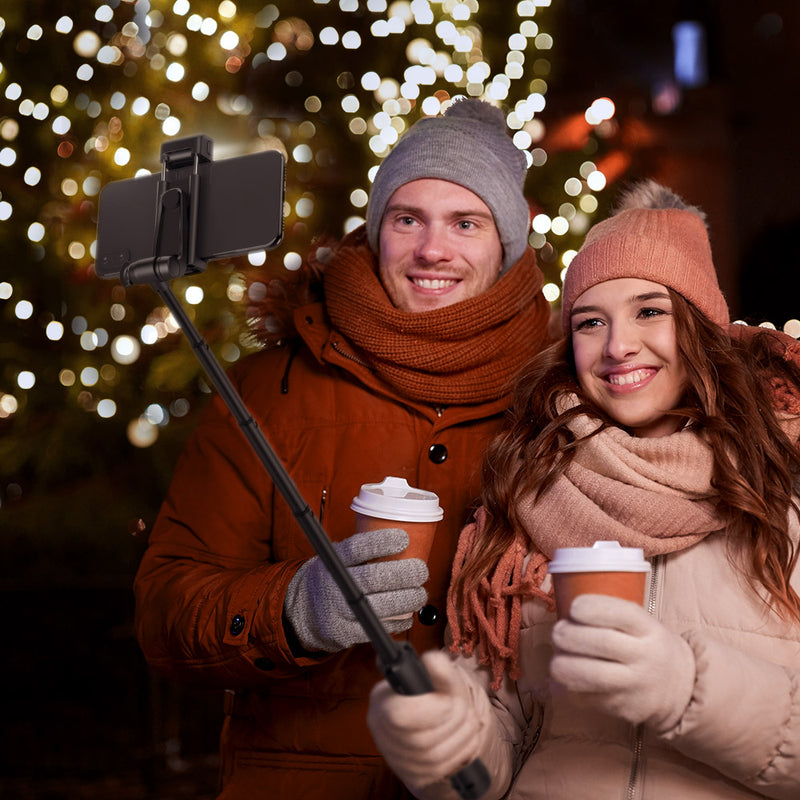 Blitzwolf BW-BS8 Extendable bluetooth Tripod Selfie Stick With LED Fill Light For Phone Sport Camera