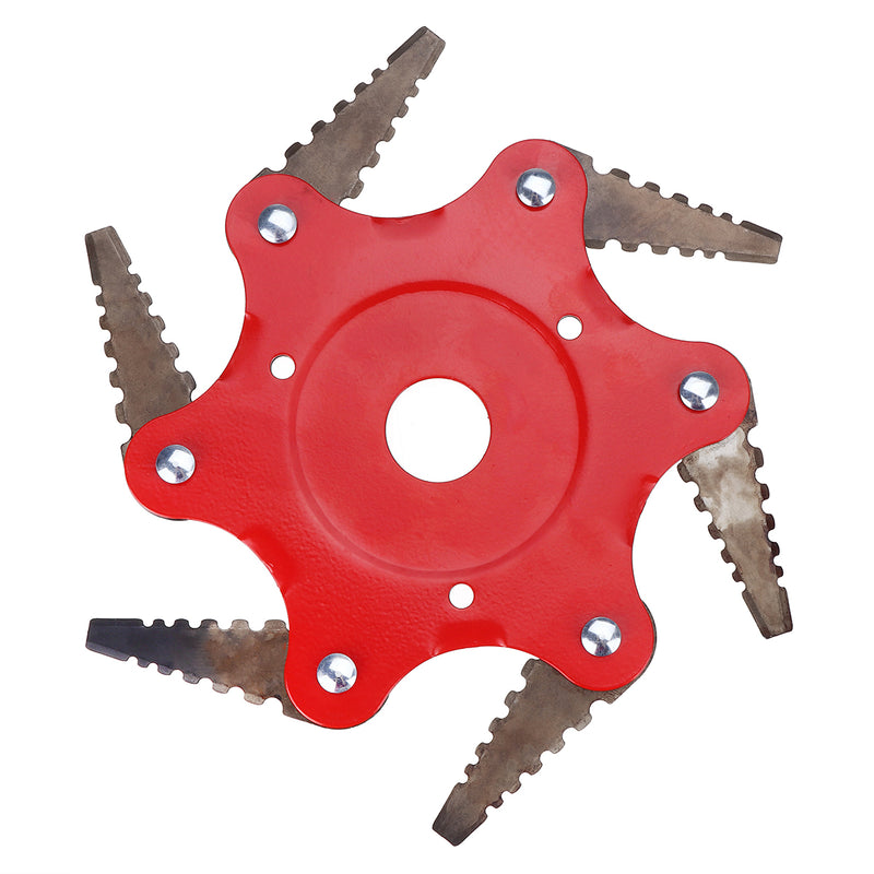 6 Teeth Grass Trimmer Head Brush Cutter Steel Garden Tool Strimmer Lawn Mower Blade