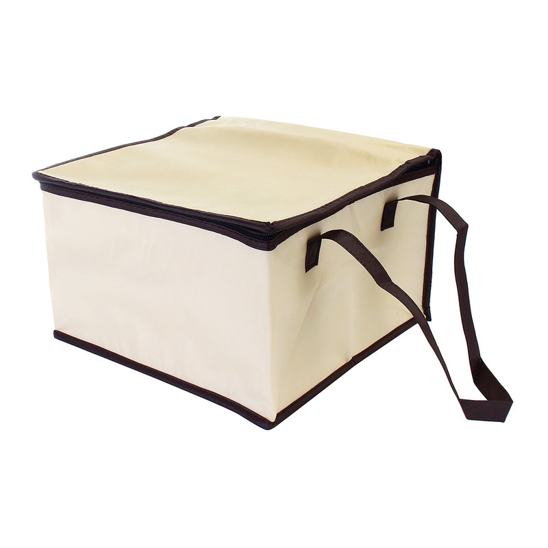 10 Inch Non-woven Fresh keeping Tote Bag with Zipper Cake Picnic Lunch Bag Reusable Grocery Bag