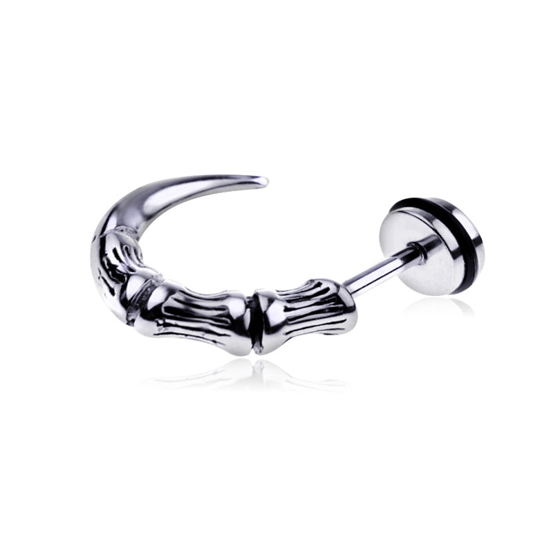 Punk Eagle Claw Shape Piercing Stud Earring Fashion Stainless Steel Earrings for Men