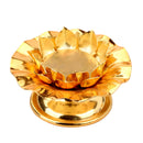 Hollow Lotus Candlestick Alloy Butter Lampholder Candle Holder for Buddhism Pray Ghee Light