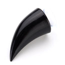 Black Motorcycle Helmet Headwear Accessoriess Suction Cups Horns Decor Decoration
