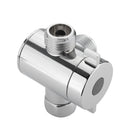 3 Way Shower Diverter Chrome G1/2 Inch T-Adapter Shower Components Adjustable Valve Adapter