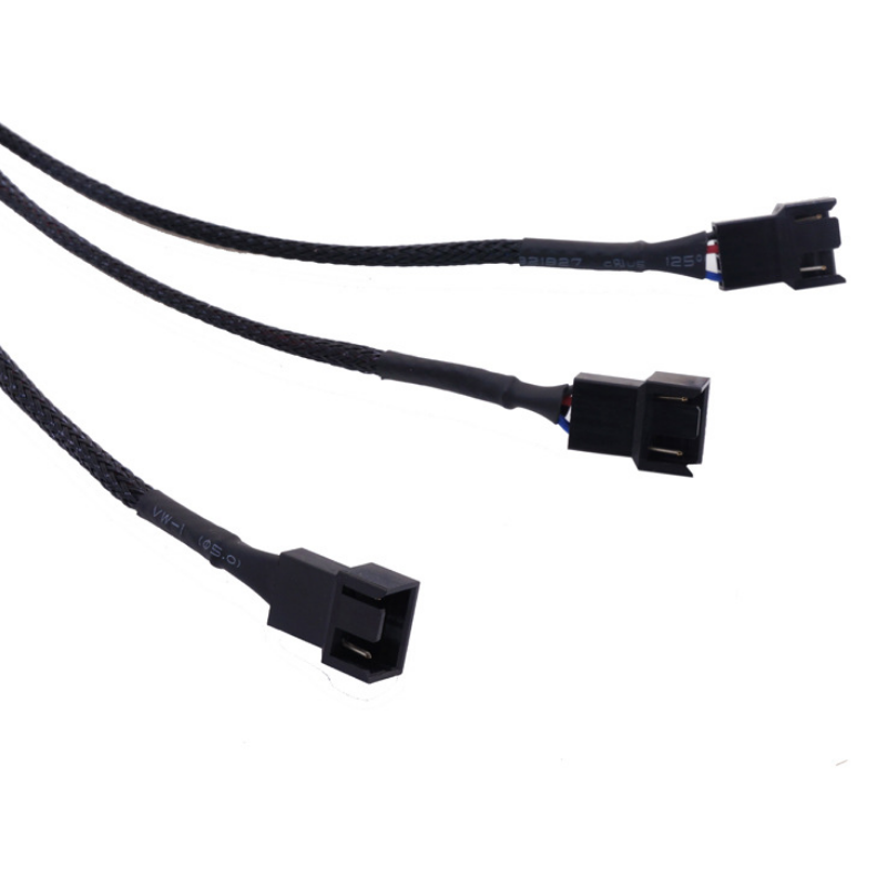 27cm 4Pin 1 to 3 4Pin Adapter Cable PWM Temperature Controlled Cooling Fan Power Adapter Extension Cable Lead Wire