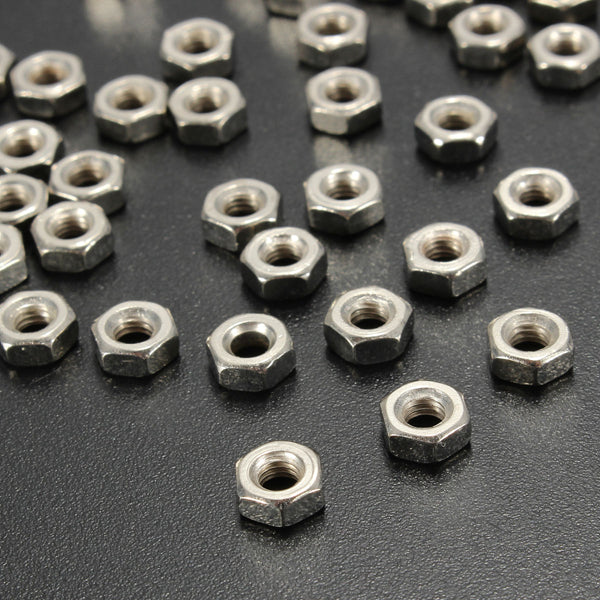 Suleve M3SN1 100Pcs M3 Stainless Steel Hexagon Nut Hex Screw Bolts Nut 3mm
