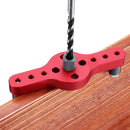 X600-2 Adjustable Aluminum Alloy Self-centering 6 8 10mm Dowel Jig Wood Panel Puncher Hole Locator Beech Center Hole Position Measuring Drilling Woodworking