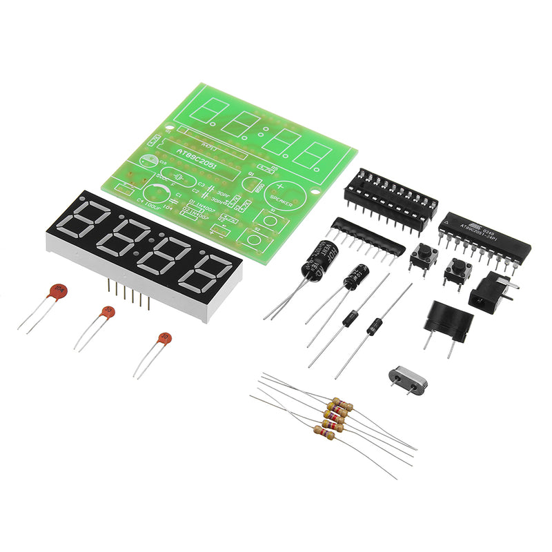 3pcs DIY Multi Function Four Bit Digital Clock MCU Clock Kit