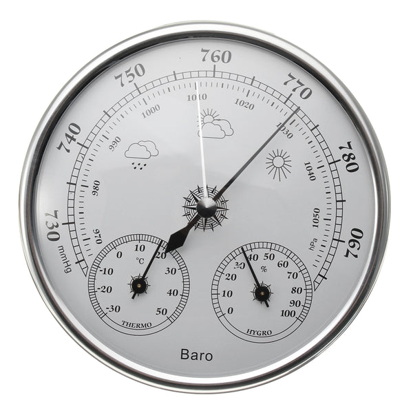 130mm 970~1040hPa Wall Hanging Weather Station Thermometer Barometer Hygrometer