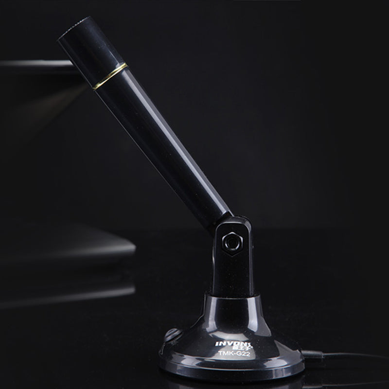 Invons TMK-G22 Computer Microphone Karaoke 360 Degree Rotation Wired Tabletop Condenser Microphone