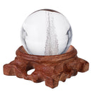 Melting Stone Sphere Quartz 60mm Clear Crystals Ball Healing Rock Decor + Stand
