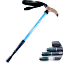Outdooors Ultralight Aluminum Stick Climbing Curved Cork Handle 4 Section Alpenstoc