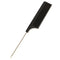 20cm 8'' Fine-tooth Metal Pin Hairdressing Hair Style Rat Tail Comb Black