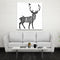 Miico Hand Painted Oil PaintingsSimple Style-CSide Face DeerWall Art For Home Decoration Paintings