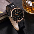 KINGNUOUS 022 Casual Style Leather Strap Men Wrist Watch Leather Band Quartz Watches