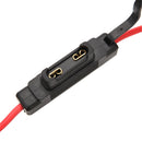 HS-812 Large Blade Inline Car Fuse Holder Waterproof 10 AWG Gause with 30AMP Fuse