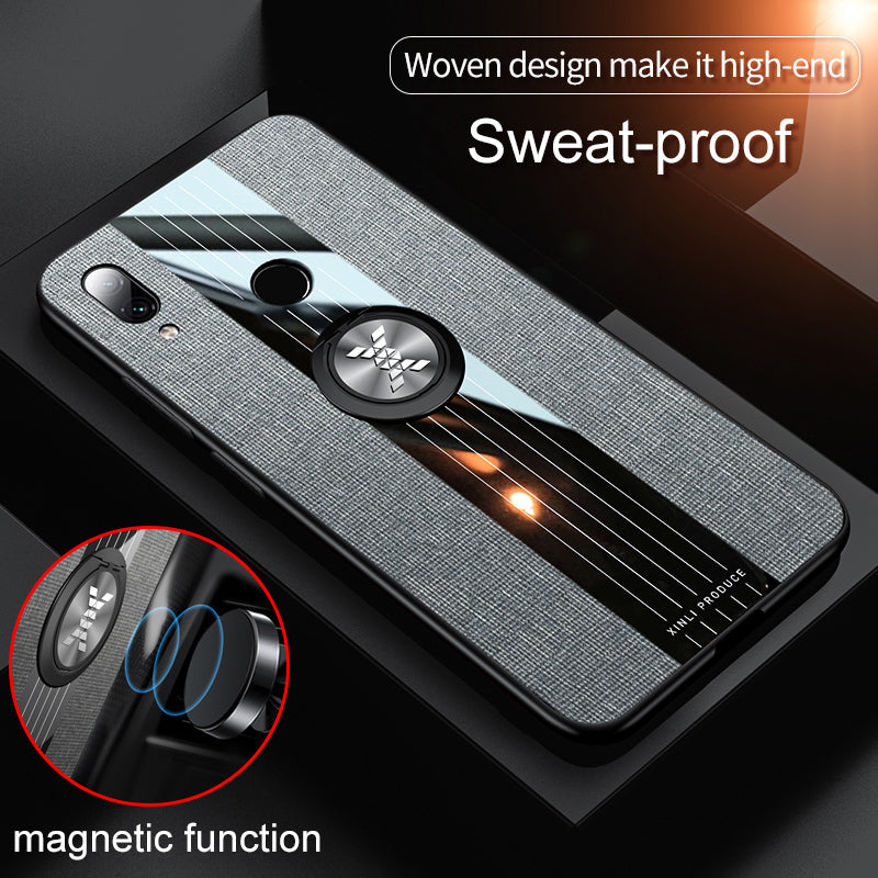 Bakeey Armor Shockproof Magnetic Ring Stand Cloth Protective Case For Xiaomi Redmi Note 7/ Redmi Note 7 pro