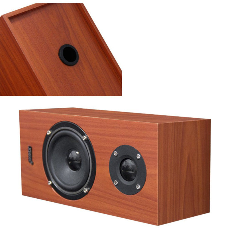 SADA V-180 3.5mm Wired Wooden Computer Speaker Single USB Supply Portable Bass Subwoofer Speaker
