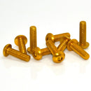 Suleve M3AH14 10Pcs M312mm Hex Socket Screws Round Head Cap Screw 7075 Aluminum Alloy