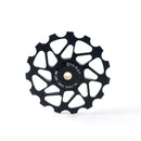 Qikour CNC MTB Bicycle Rear Derailleur 13T Pulley Wheel With Bearing Cycling Mountain Bike Guide