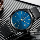TEVISE 9017 Date Display Automatic Mechanical Watch Full Steel Mesh Stainless Steel Men Watch