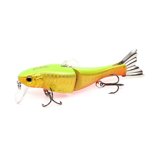 HF021 1pc 95mm 13g Minnow Fishing Lure Hard Bait 2 Sections Double Hook Luminous