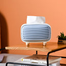 Radio Style Tissue Storage Drawer Box Desktop Paper Holder