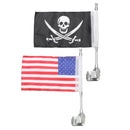 Motorcycle Hot Luggage Rack Vertical Flag Pole For Honda GoldWing GL1800 01-11