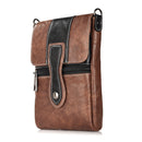 Men High Capacity Portable Genuine Leather Waist Bag For Mobile Phone Under 6 Inches