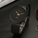 STRYVE S9501 Fshion Men Simple Dial Full Mesh Steel Strap Independent second Dial Quartz Watch