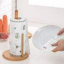 Bamboo Wood Tissue Box Roll Paper Storage Rack Paper Towel Pumping Table Top Storage Paper Roll Quality Three Bags