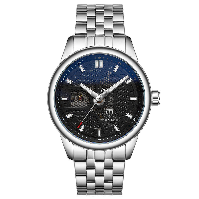 TEVISE 9008G Business Style Automatic Mechanical Watch Full Steel Luminous Display Men Watch