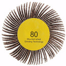 60/80 Grit 6mm Shank Flap Wheel Disc Sanding Abrasive Grinding Wheel for Rotary Tool