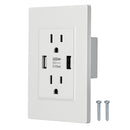 US Standard Dual USB Wall Socket Double 2.1A/3.6A Universal Plug Socket Port Power Adapter Outlet Tamper Resistant Duplex Receptacle
