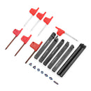Drillpro 7pcs 12mm Shank Lathe Boring Bar Turning Tool Holder Set With Blue Nano Carbide Inserts