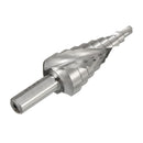 4-12/20/32mm HSS Hex Shank Spiral Groove Step Cone Drill Bit Hole Cutter