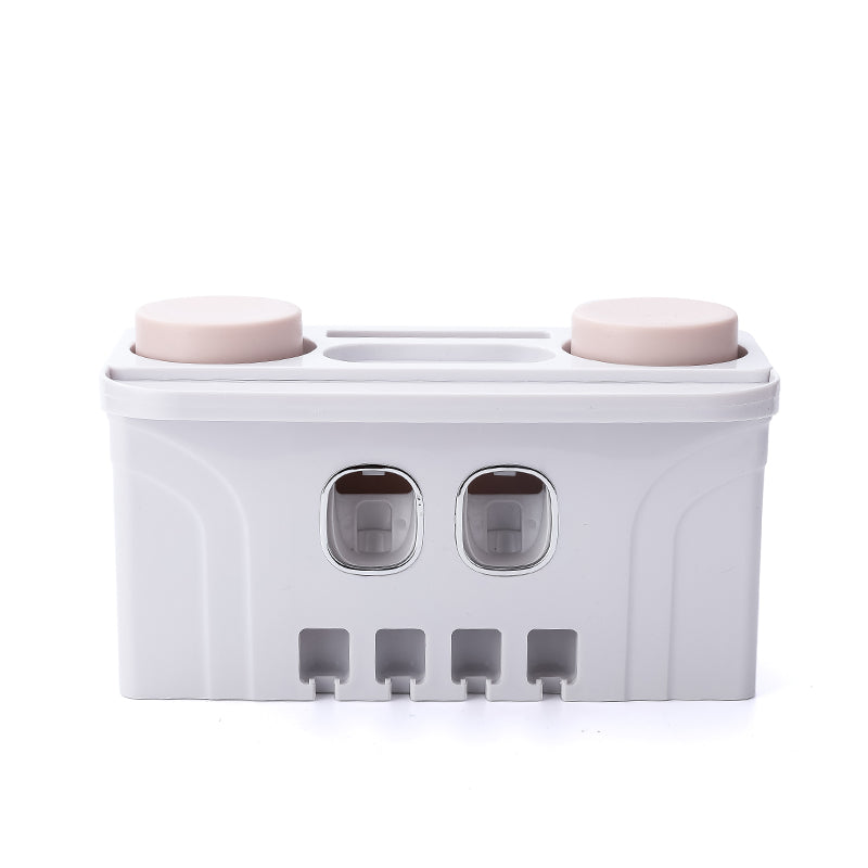 Wall Mount Toothbrush Holder Toothpaste Squeezer Automatic Toothpaste Dispenser