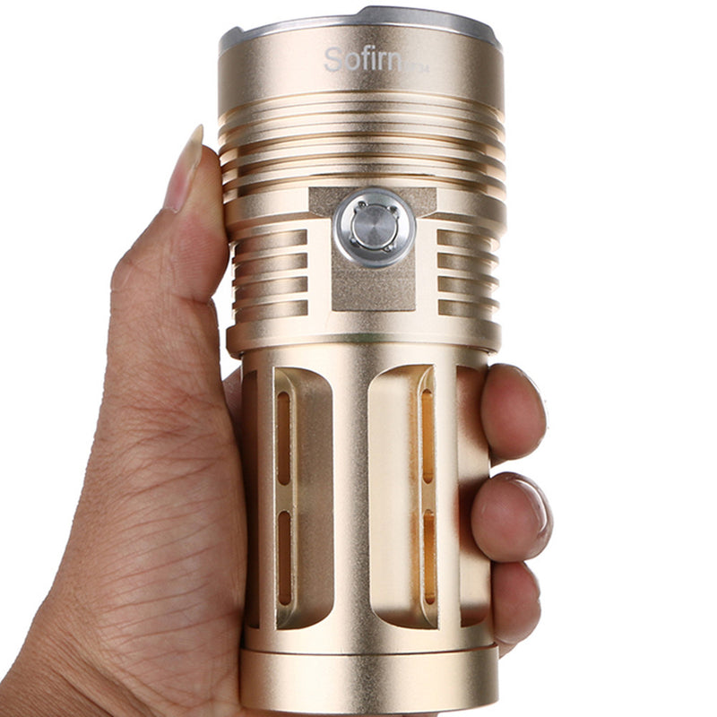 Sofirn SF34 Powerful LED Flashlight Light 18650 Tactical Flashlight handheld lights 5 modes linterna camping hunting USB Rechargeable Flashlight Powerful 18650 Flashlight