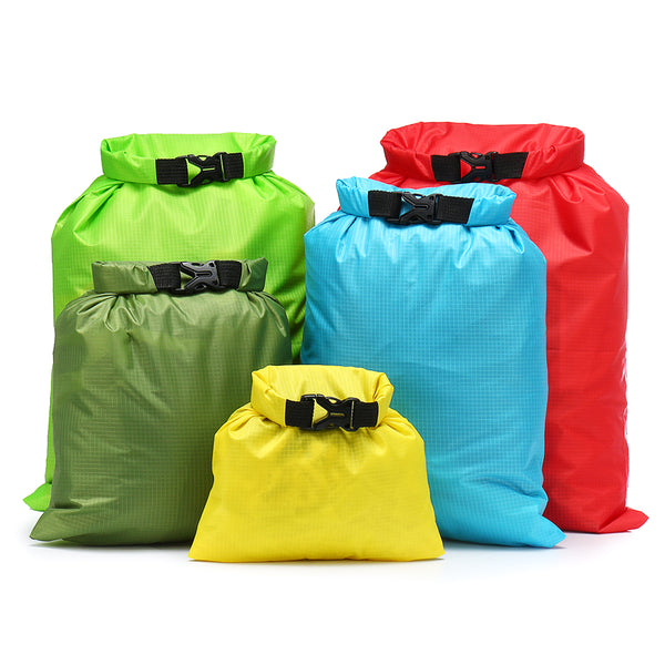 1.5L-6L 5Pcs Waterproof Dry Bag Buckled Storage Sack Drift Beach Swimming Bags