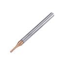 Drillpro 2 Flutes Ball Nose Long Neck End Mill D1.5 R0.2mm HRC60 Deep Groove Milling Cutter