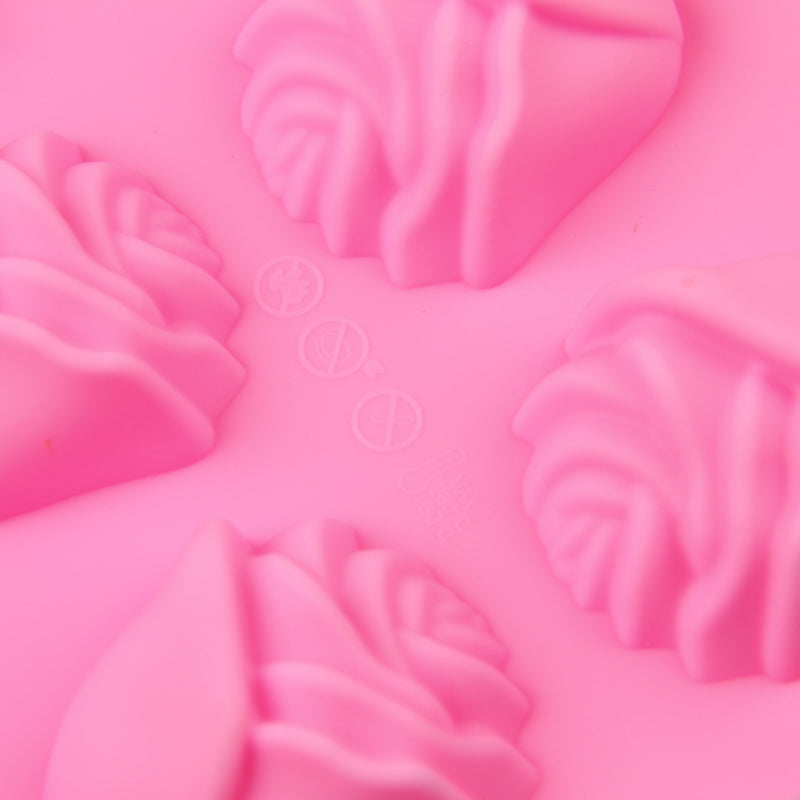 6 Rose Shapes Silicone Lollipop Baking Mold Tray 1pcs Pop Cake Stick Mould For Party Cupcake Baking