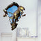 Miico Creative 3D Dinosaur Broken Wall Removable Home Room Decorative Wall Decor Sticker