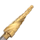 Drillpro HSS 4-12mm Spiral Grooved Step Drill Bit Titanium Coated Step Cone Drill Bit