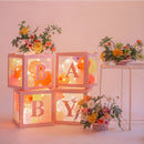 4Pcs DIY Transparent Balloon Box For Boy Girl Baby Shower Wedding Birthday Decorations