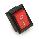 Wendao KCD-101 250V 6A Copper Boat Rocker Switch 2-Pin Plastic Button ON/Off SPST 10pcs