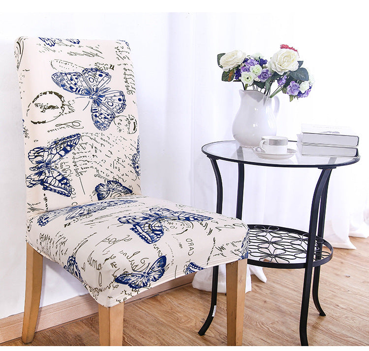 KCASA WX-PP3 Elegant Flower Elastic Stretch Chair Seat Cover Dining Room Home Wedding Decor