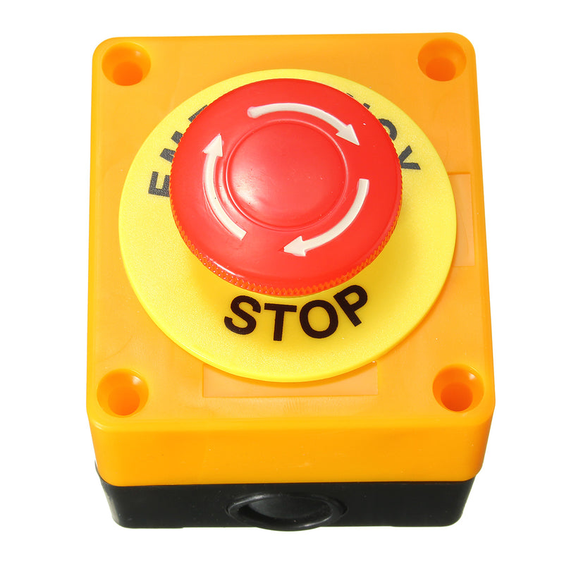 Push Button Switch 1 NO 1 NC 10A 660V Emergency Stop Waterproof