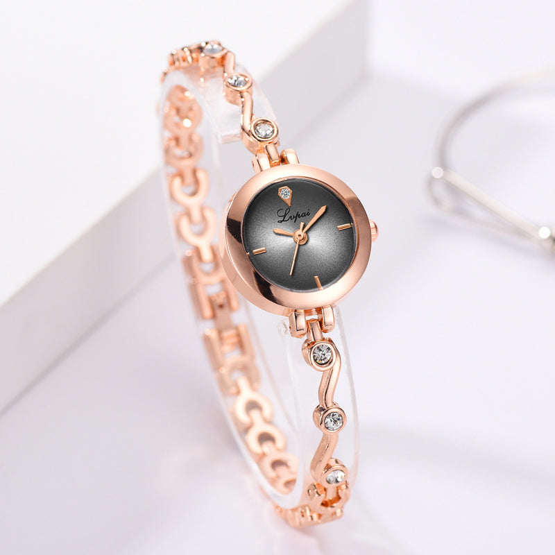 LVPAI P1080 Elegant Design Women Bracelet Watch Clock Diamond Quartz Watches