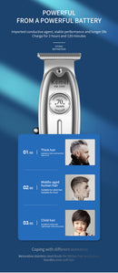 Kemei-1949 All Metal Professional Hair Clipper Men Electric Cordless Hair Trimmer 0mm Baldheaded T Blade Haircut Machine Barber