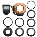 SHOOT SL-103C Macro Ring Flash Light LED GN15 6800K Diameter 52 55 58 62 67 72 77mm Adapter Ring